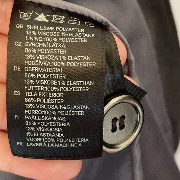 Women's H&M Dark Grey Military Style Winter Coat with stand up collar size 12 - Picture 5 of 8